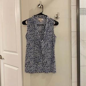 Michael Khors top, white and blue